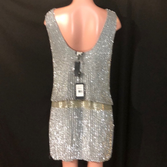 NWT ADRIANNA PAPELL Beaded Sequin Cocktail Fress - Picture 6 of 7